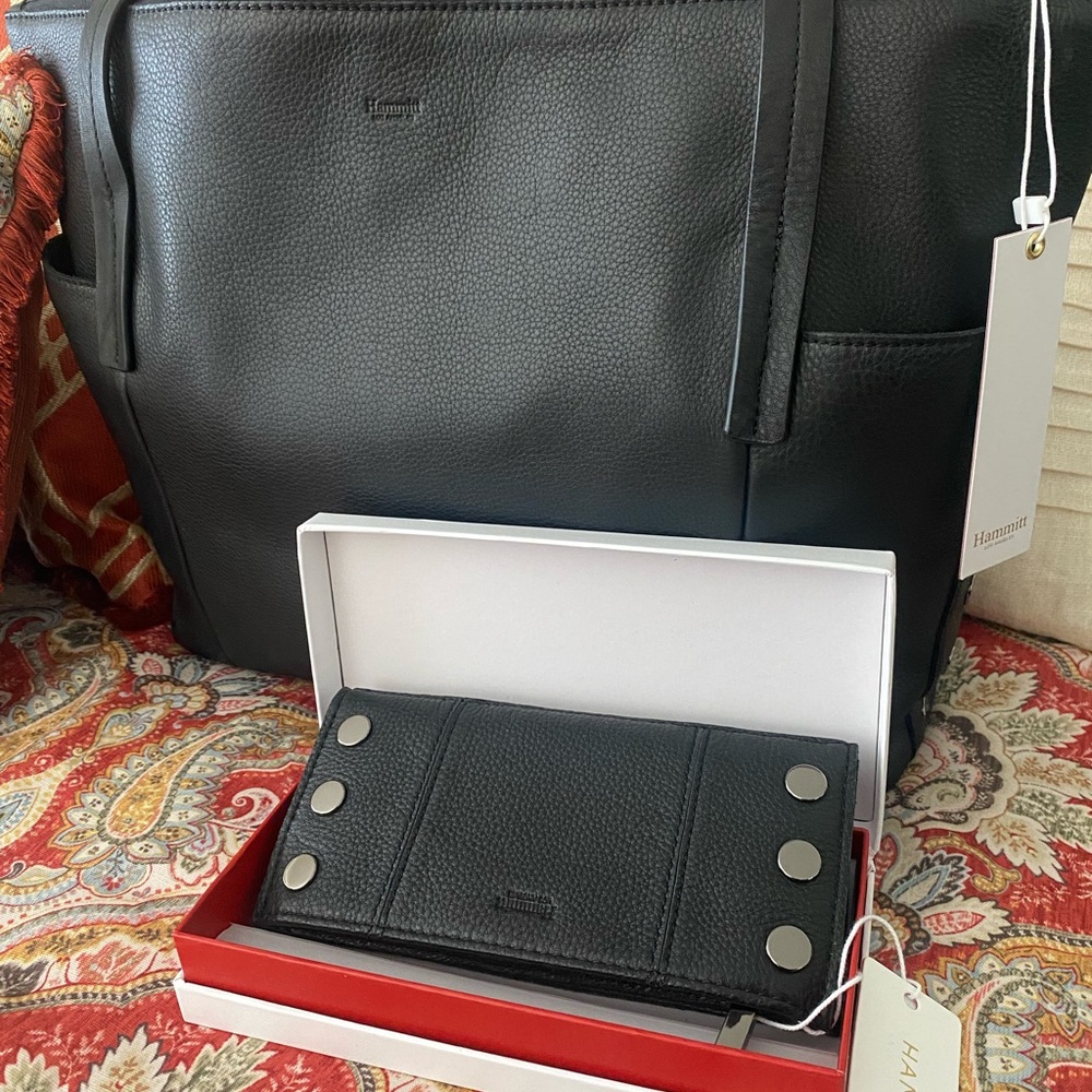 Hammitt Large Black Addie NWT, with new Hammitt Black 110 North black wallet.